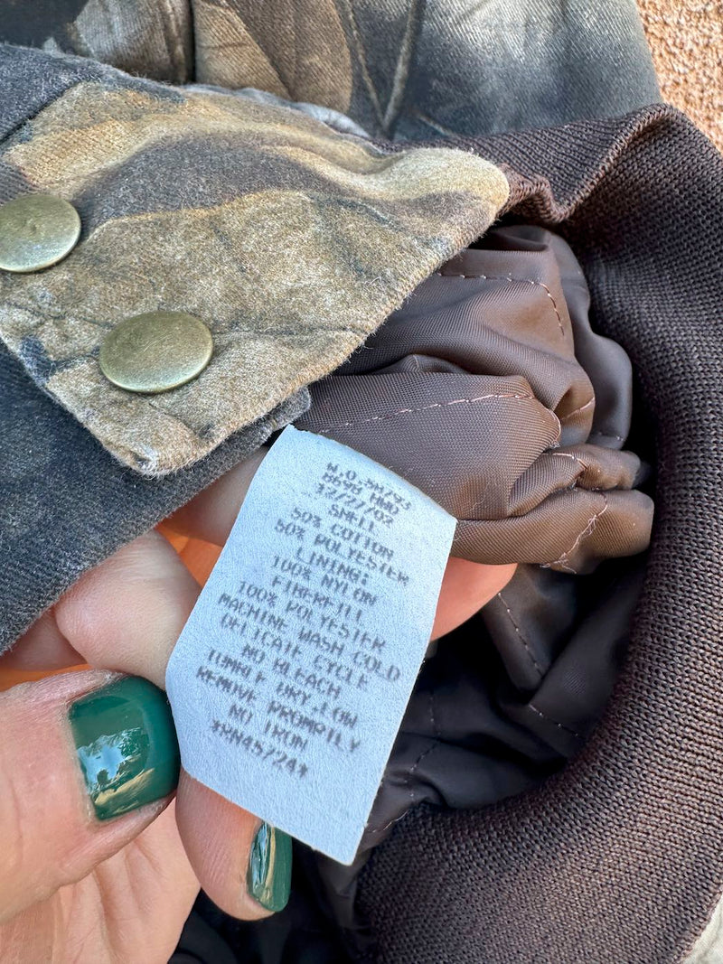 Early 90's Swingster Camo Hooded Jacket, Made in USA, Med