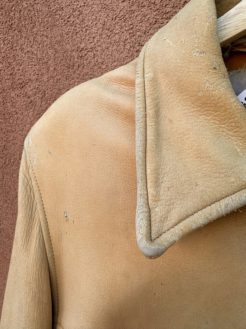 Genuine Native Deerskin 1940's Fringe Jacket with Conmar Zippers