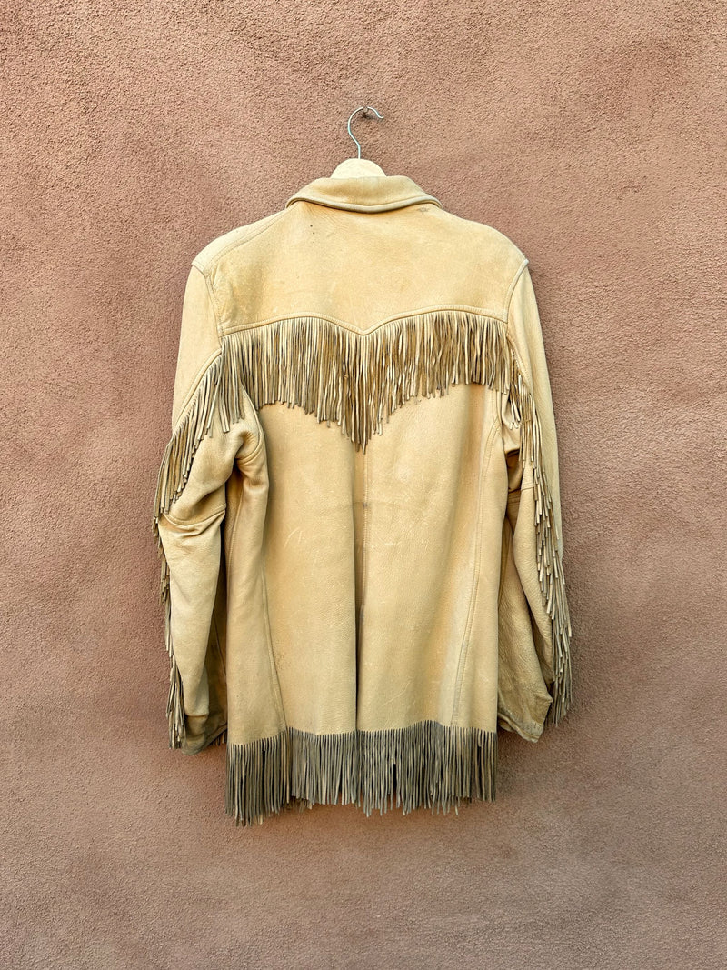 Genuine Native Deerskin 1940's Fringe Jacket with Conmar Zippers