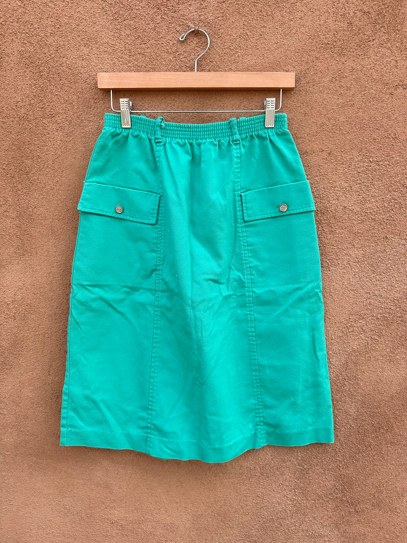 80's White Stag Sea Foam Skirt