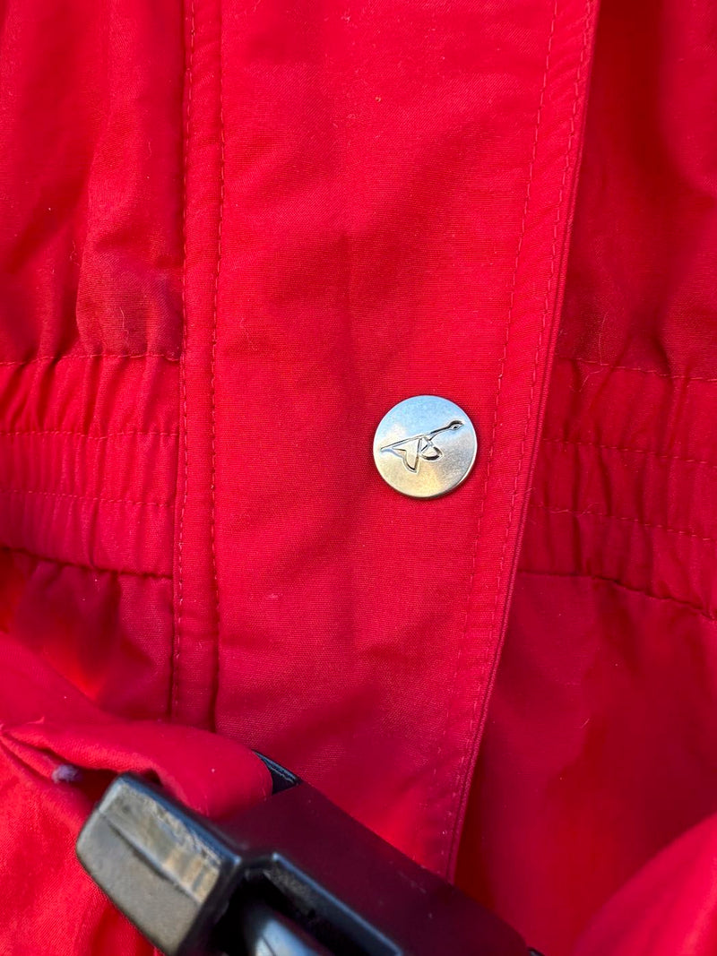 Red Sportcaster Ski Suit, Belted, Medium