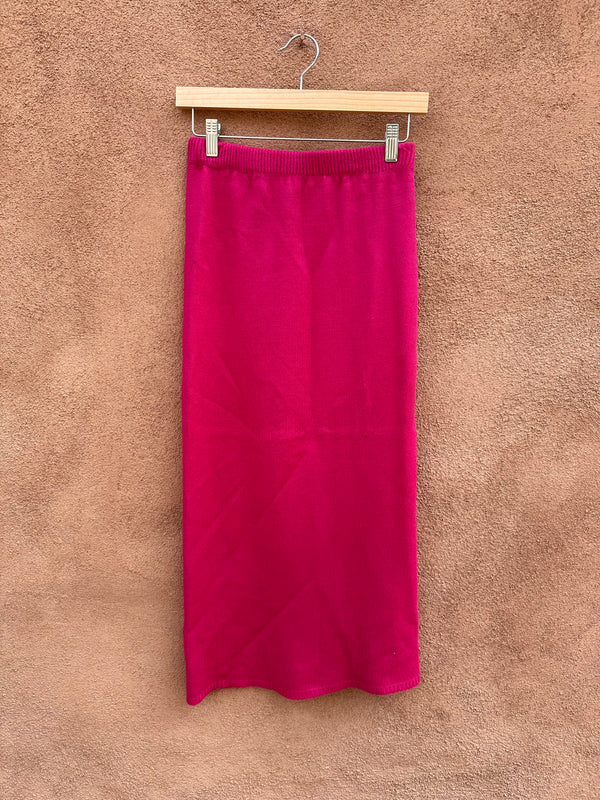 Bear's Creek Magenta Skirt - Knit Pencil Skirt