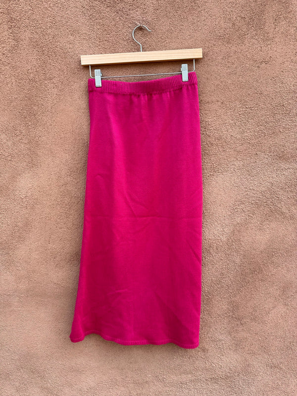 Bear's Creek Magenta Skirt - Knit Pencil Skirt