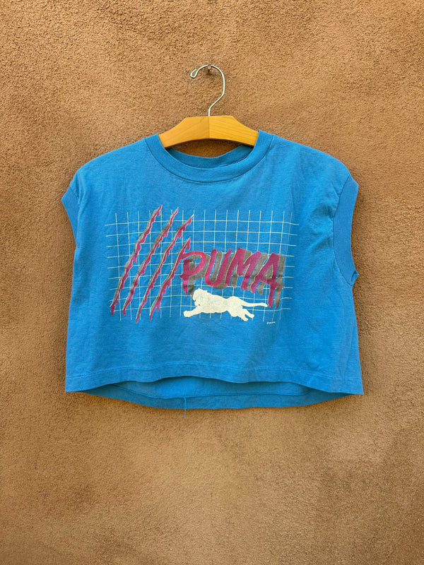 1980's Cropped Puma Muscle Shirt