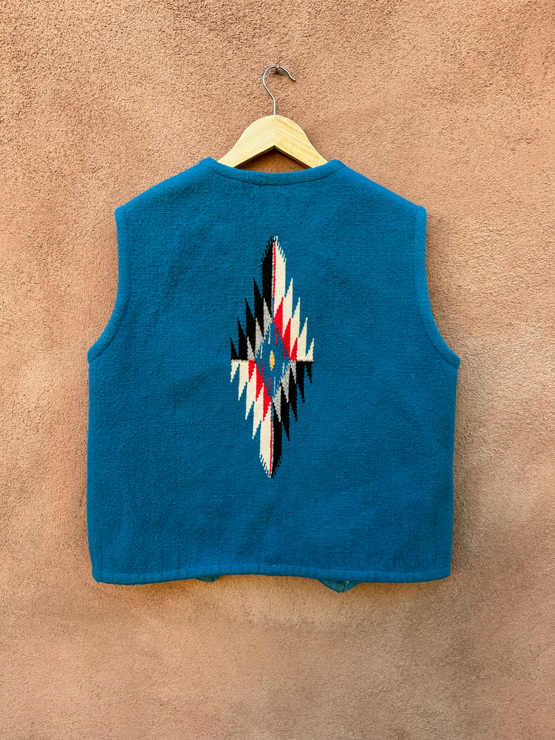 Blue Trujillo's Weaving Shop Chimayo Wool Vest