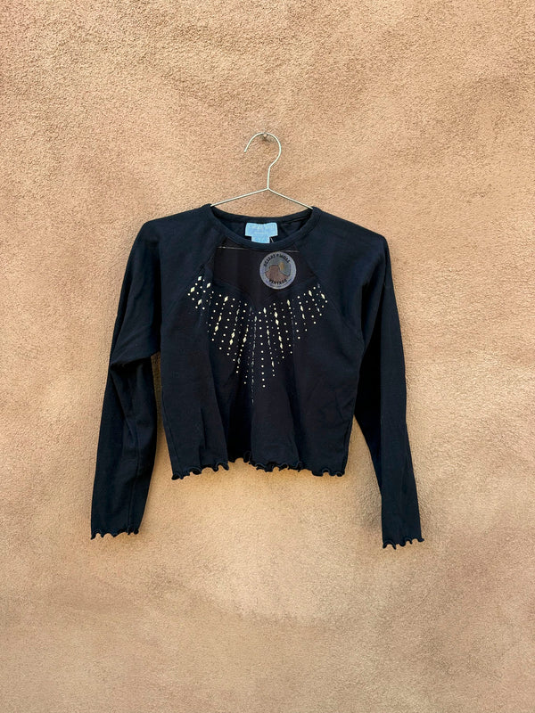 Diamond Studded Long Sleeve Top