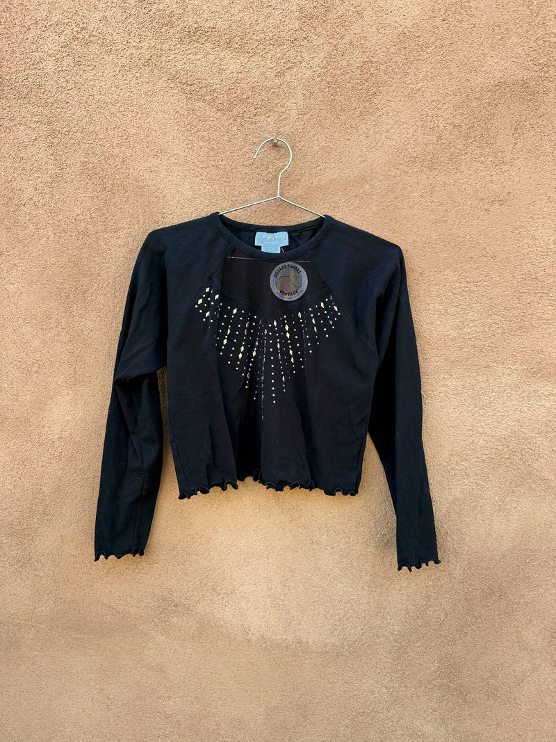 Diamond Studded Long Sleeve Top