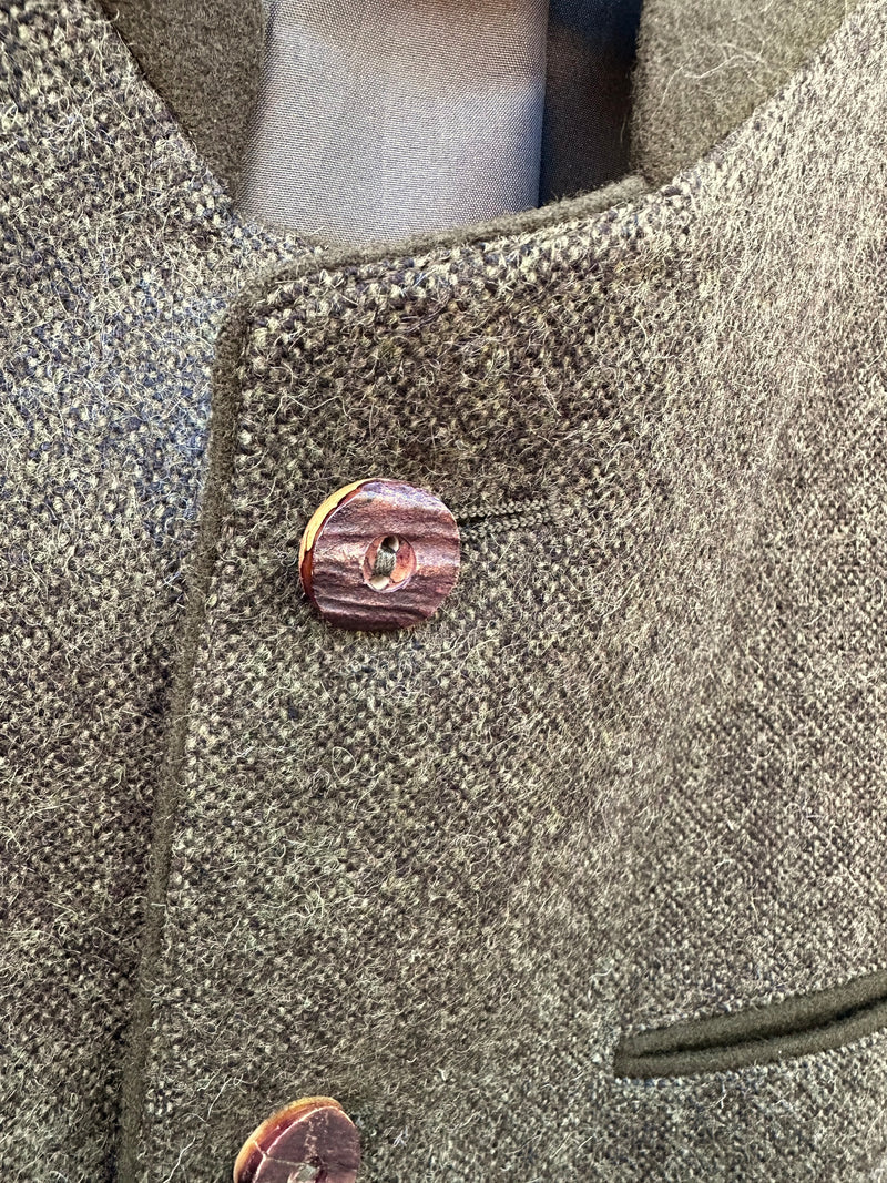 German Wool Sporting Jacket with Angler Buttons - Approximatley 44