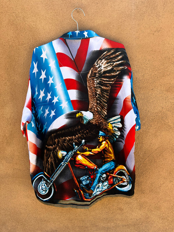 American Biker All Around Print Short Sleeve Shirt - XL