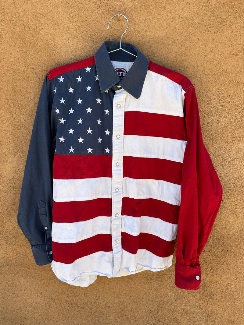 Cotton American Flag Shirt by Larro
