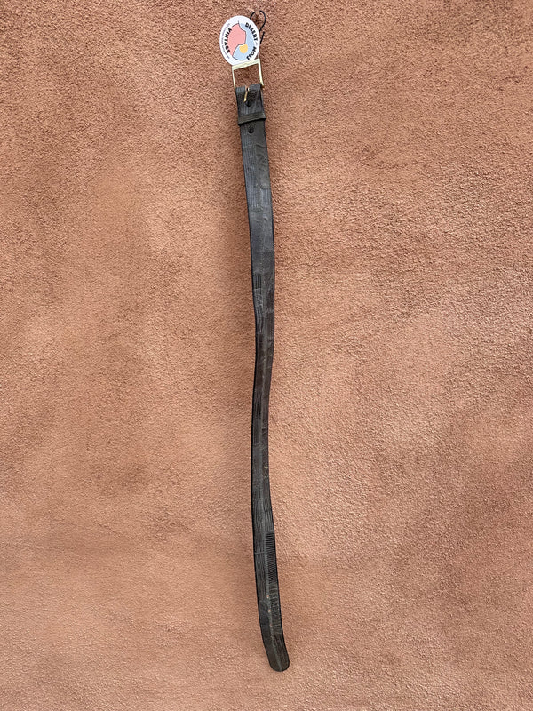 Gray Genuine Reptile & Leather Belt - 34