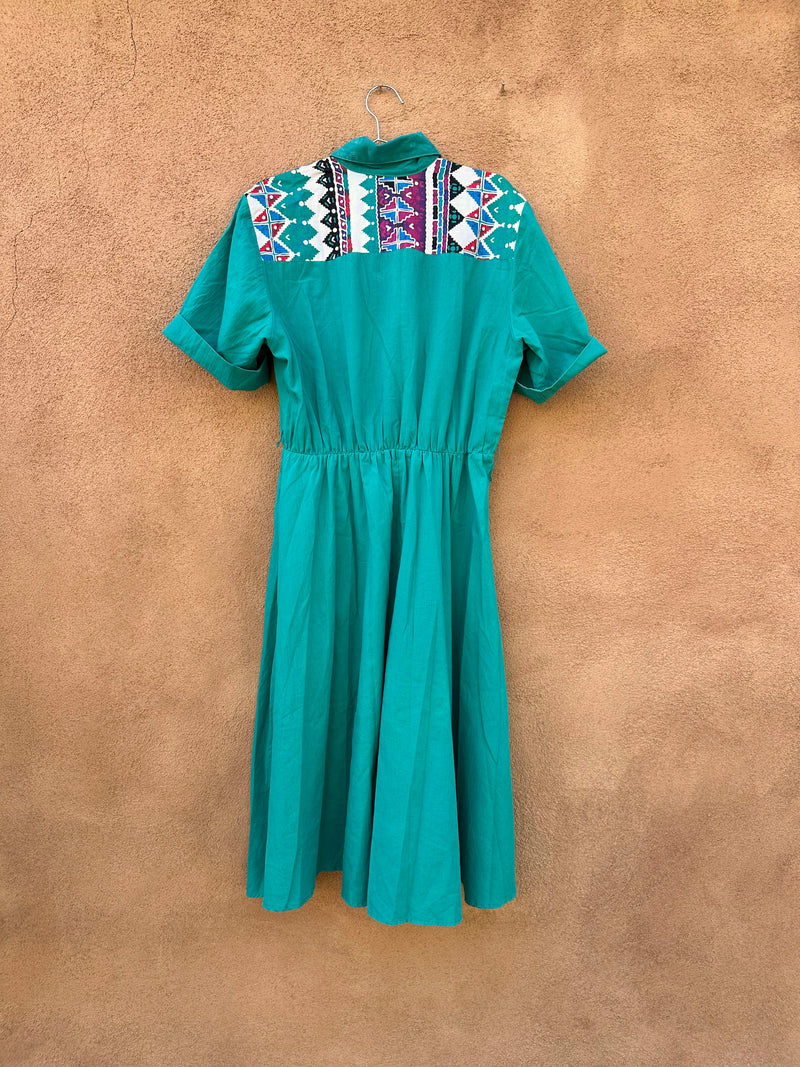 Green Southwest Style Dress by Tapestry, as is