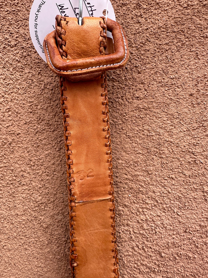 Cotton & Leather Woven Boho Belt