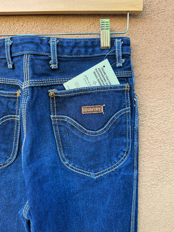 "Country" 1980's Western Jeans W: 27/28 (size 29)