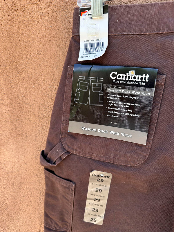 Dark Brown Duck Canvas Carhartt Shorts