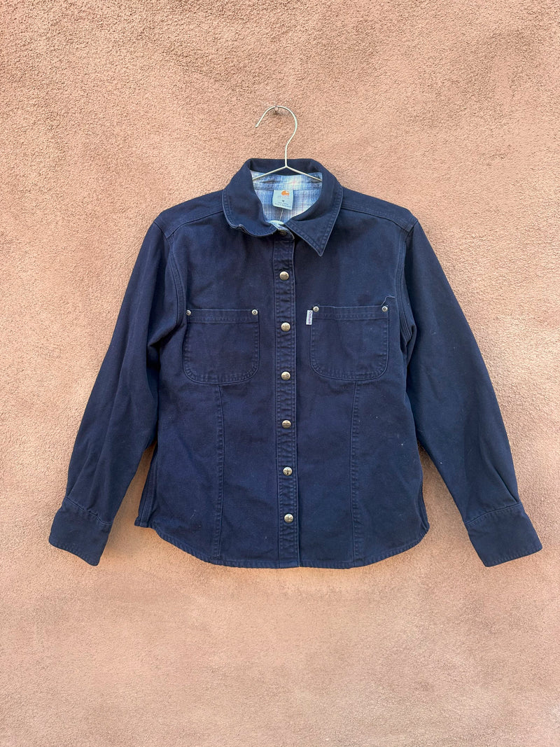 Navy Carhartt for Women Canvas Shirt Jacket