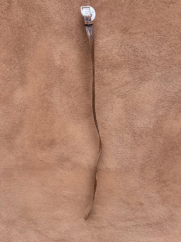 Embossed Wrangler Leather Belt - 34