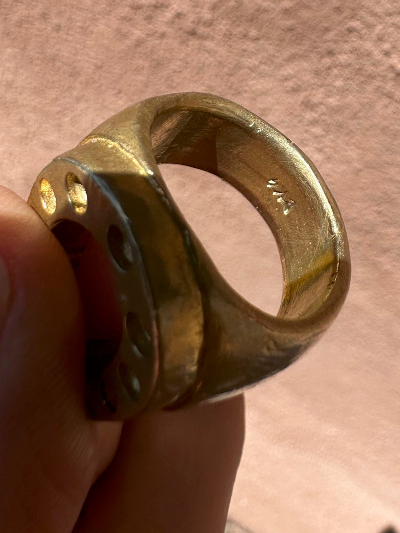 J.C. Ortiz Horseshoe Biker Ring
