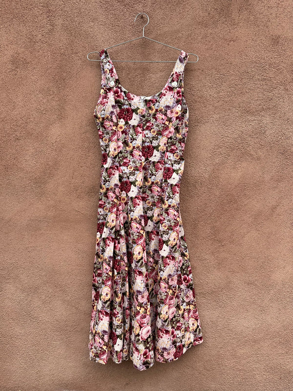 Floral Micro Corduroy Summer Dress - Herman Geist