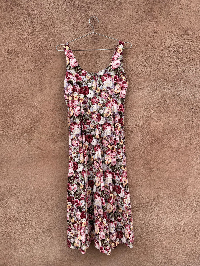 Floral Micro Corduroy Summer Dress - Herman Geist