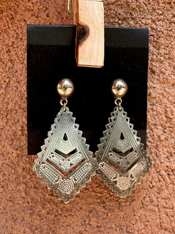 Sterling Silver Diamond Cut Hopi Earrings