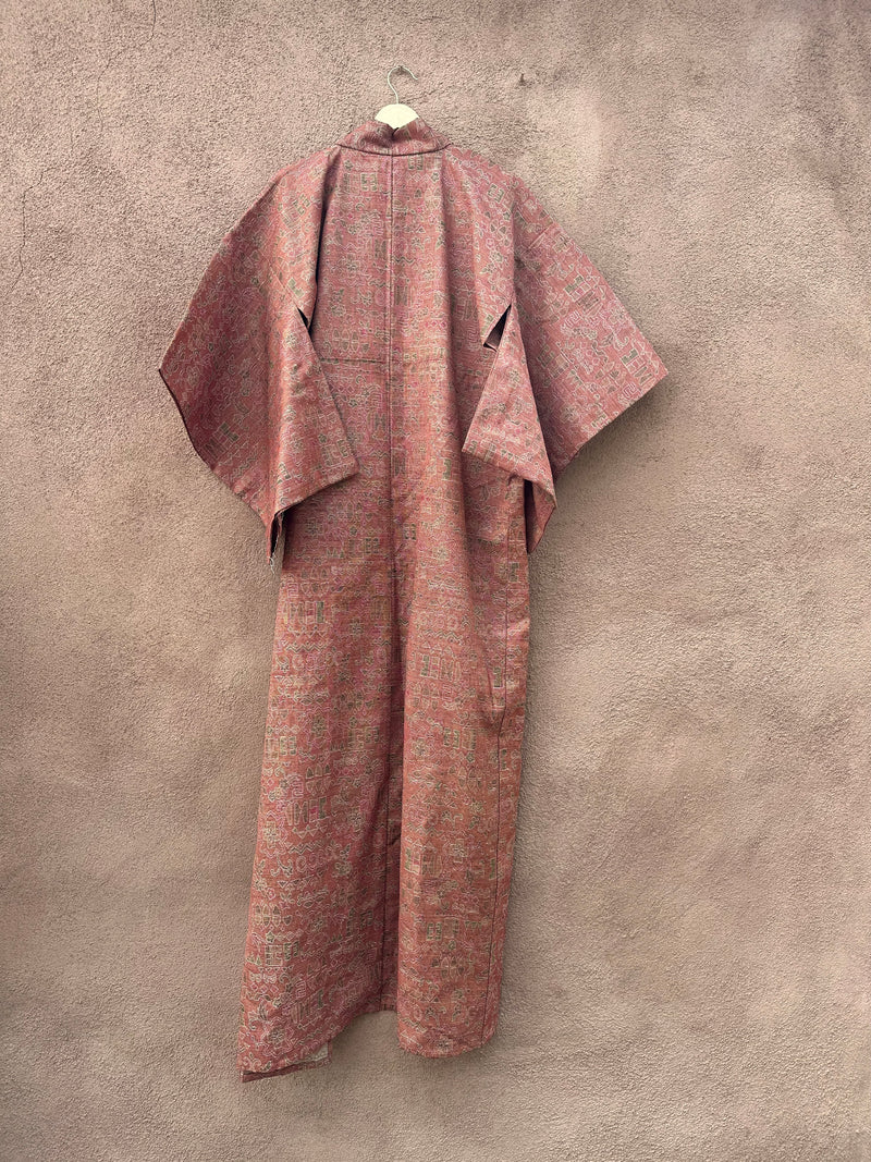 Orange & Green Traditional Japanese Kimono