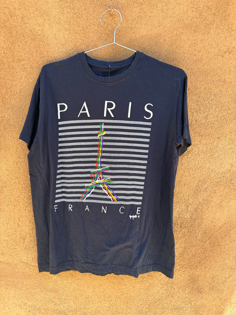 Paris, France Navy Blue T-shirt