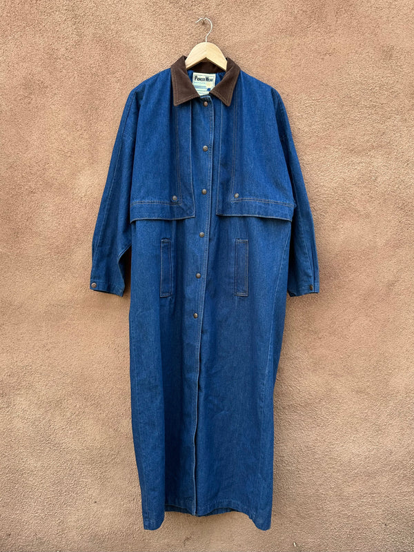 Women's Denim Western Duster - Pioneer Wear