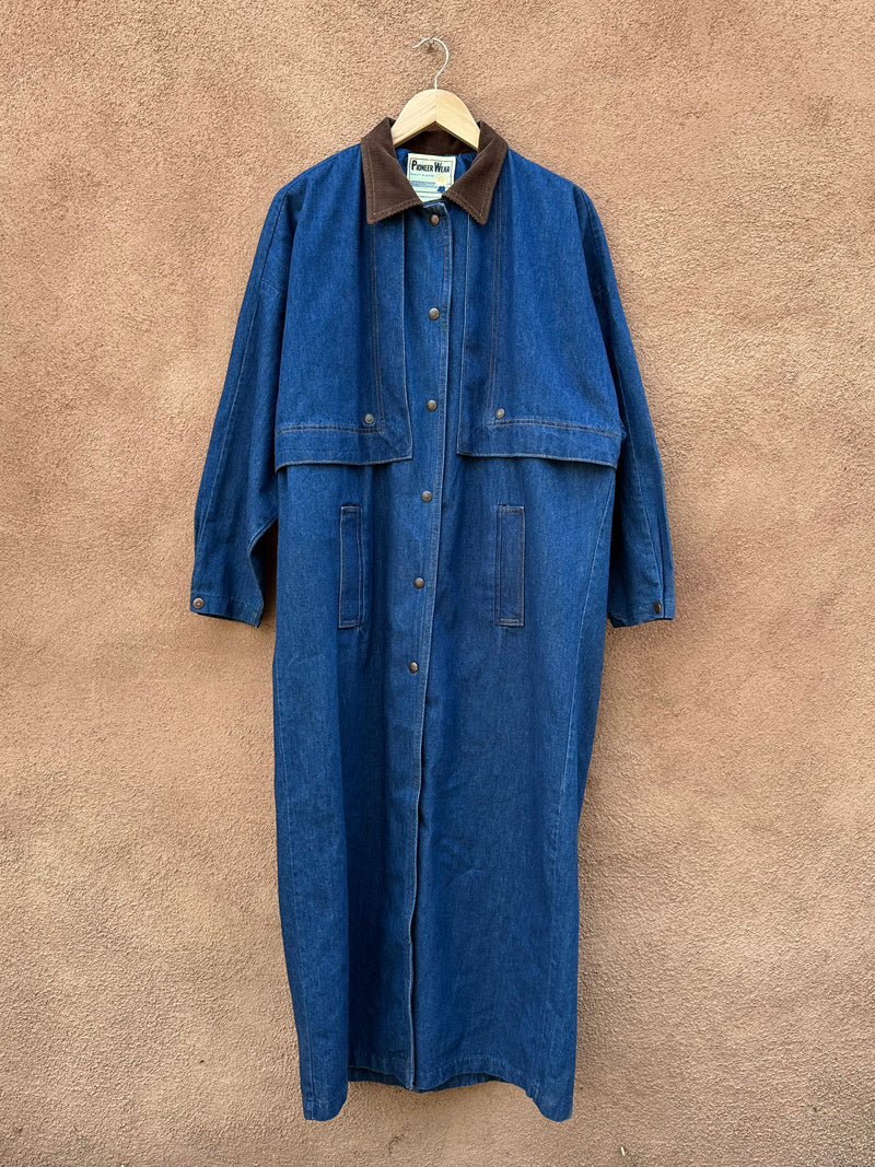 Women's Denim Western Duster - Pioneer Wear