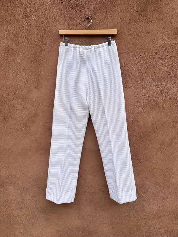 Ribbed White 1960's Slacks