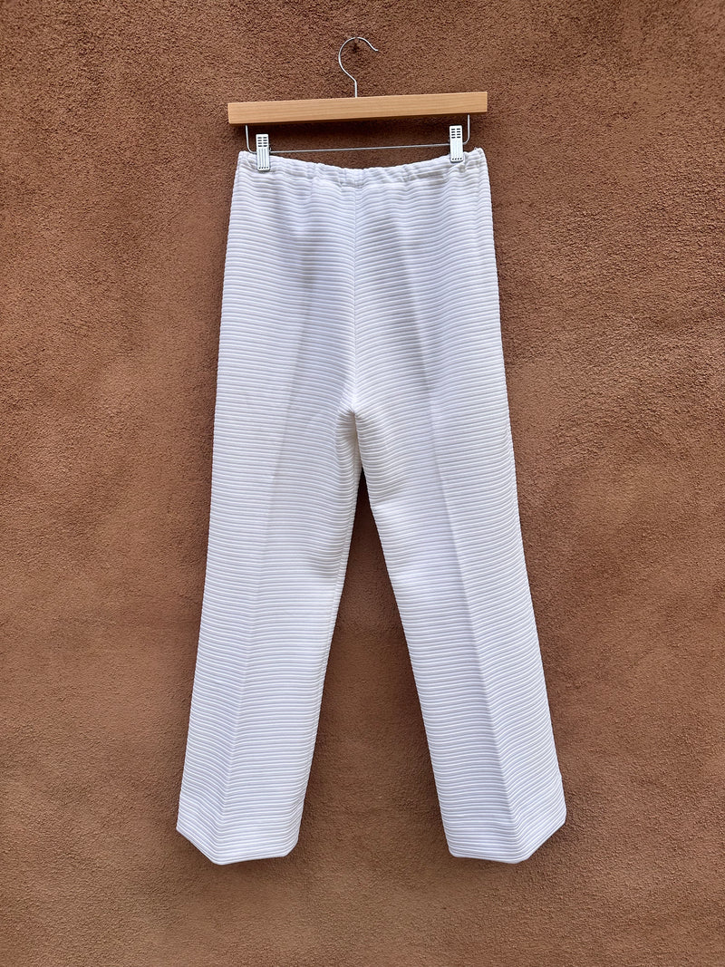 Ribbed White 1960's Slacks