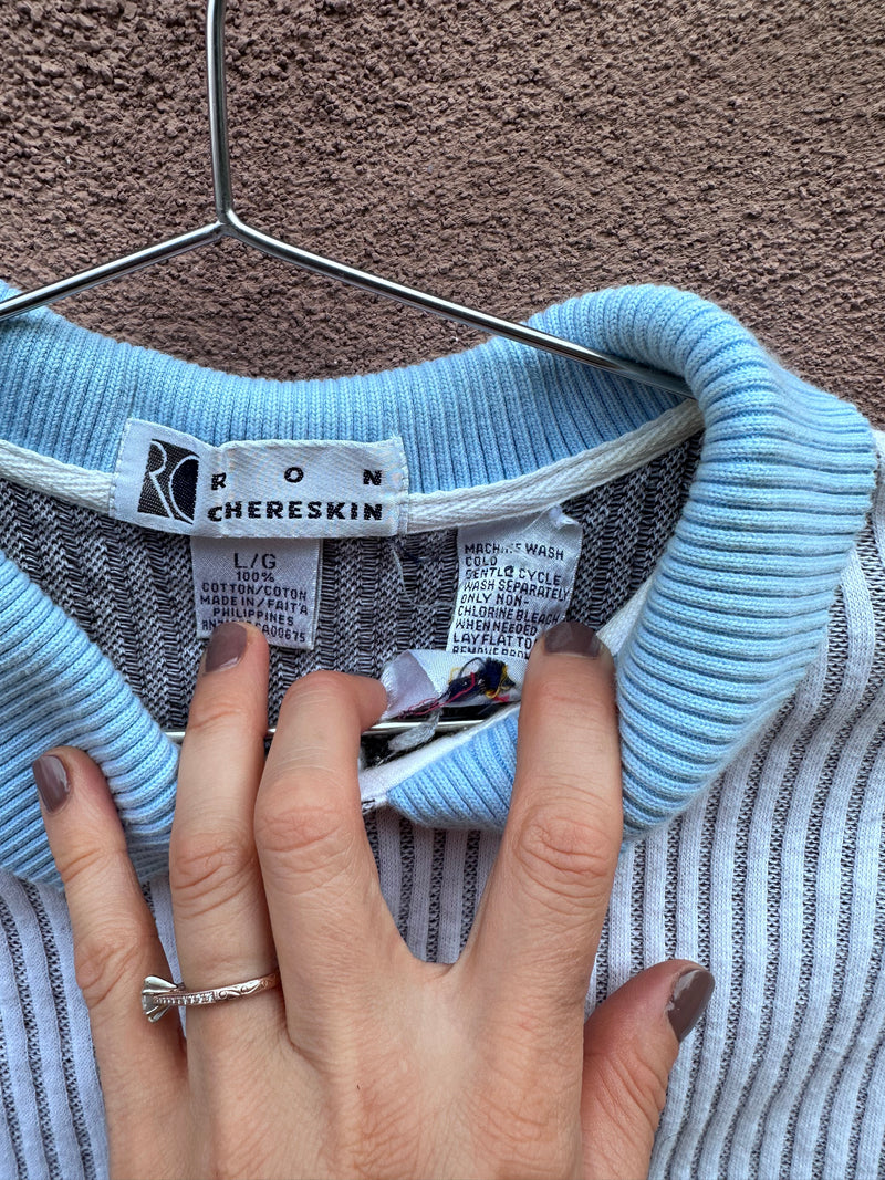 Ron Chereskin Super Rad Ribbed Collared Sweatshirt