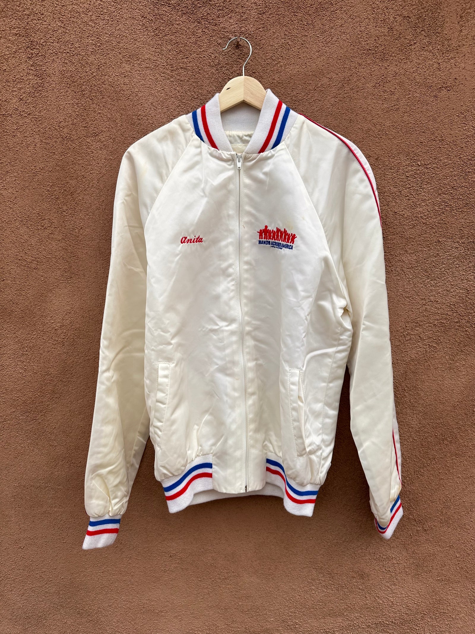 Vintage Hands Across America Satin Jacket – DESERT MOSS VINTAGE