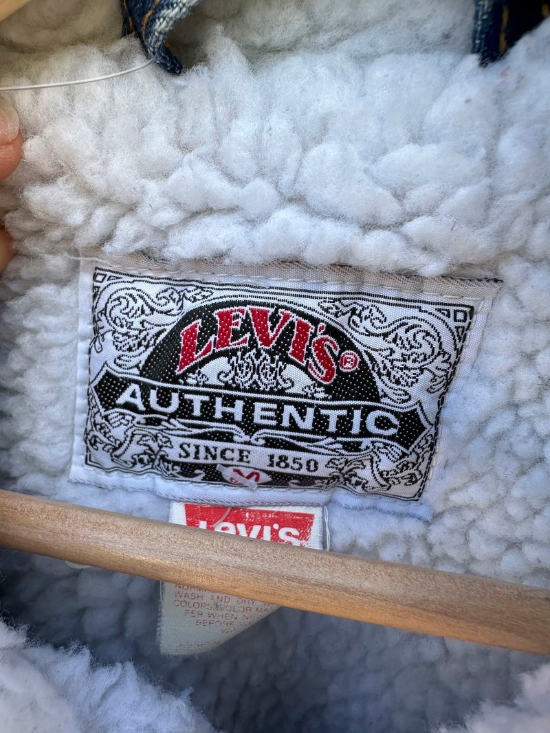 1980's Levi's Authentic Denim Sherpa Jacket