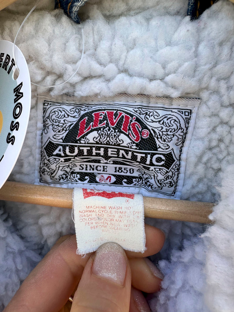 1980's Levi's Authentic Denim Sherpa Jacket