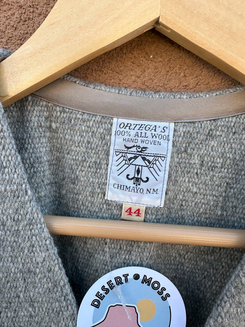1980's Ortegas Chimayo Vest, Gray, Size 44