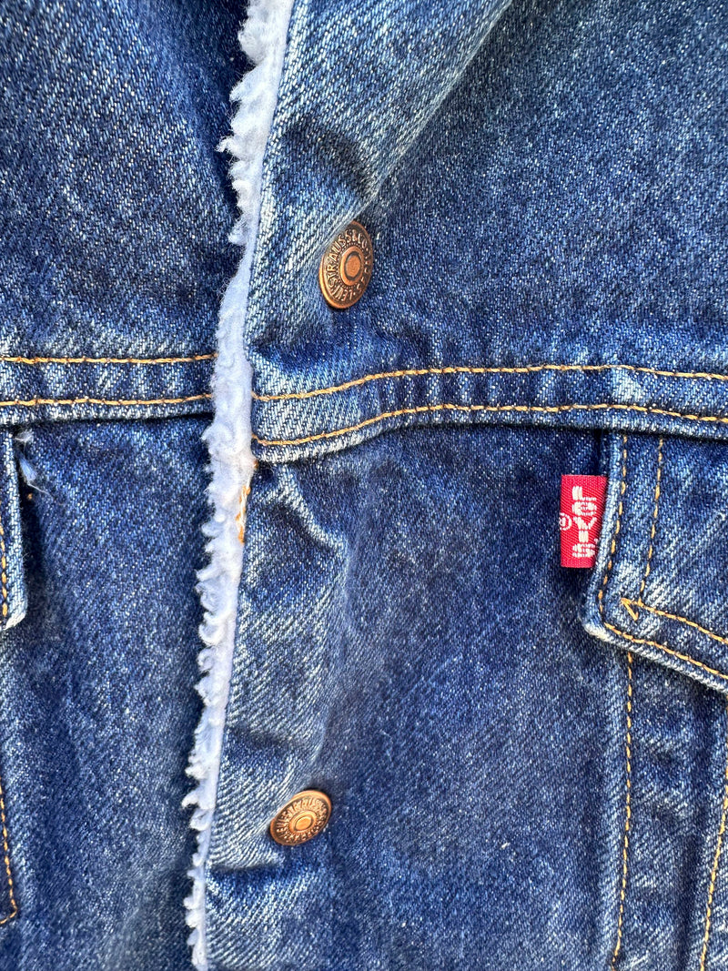 1980's Levi's Authentic Denim Sherpa Jacket