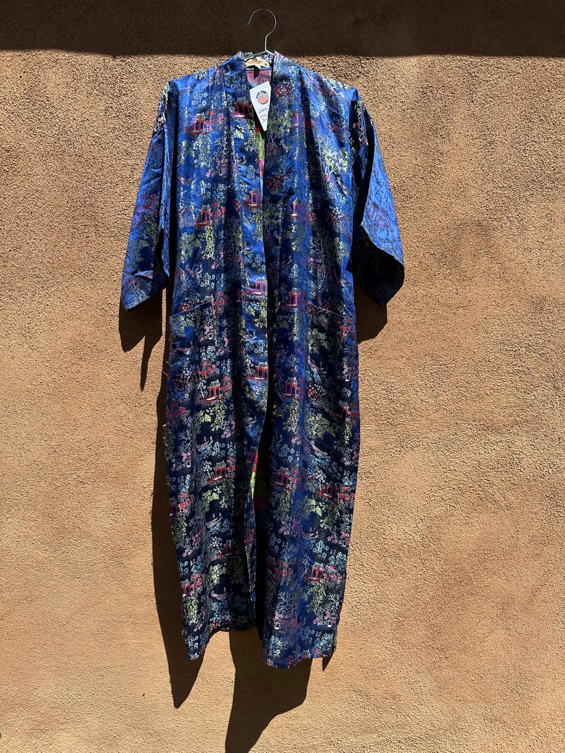 Chinese Silk Long Robe with Belt