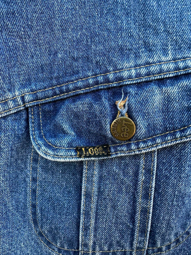 1970's Lee Storm Rider Blanket Lined Denim Trucker Jacket