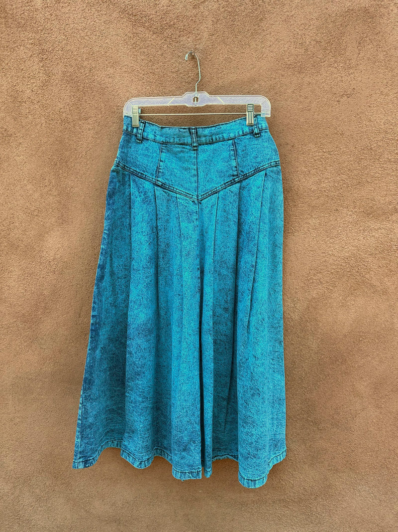 Blue Acid Washed Denim Skirt by Sundance