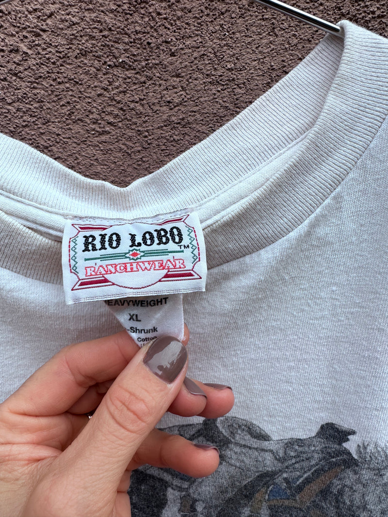 Calf Roping T-shirt by Rio Lobo Ranchwear