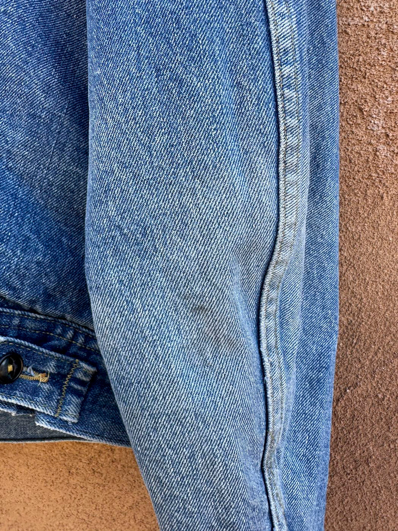 1970's Lee Storm Rider Blanket Lined Denim Trucker Jacket