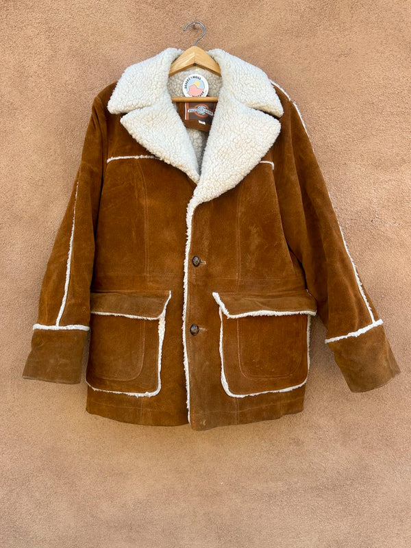 1970's Pioneer Wear Rancher's Faux Shearling Jacket, 44