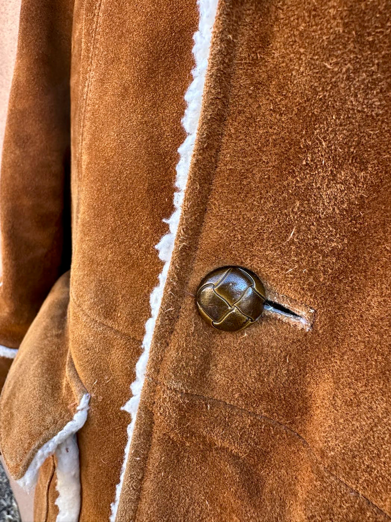 1970's Pioneer Wear Rancher's Faux Shearling Jacket, 44