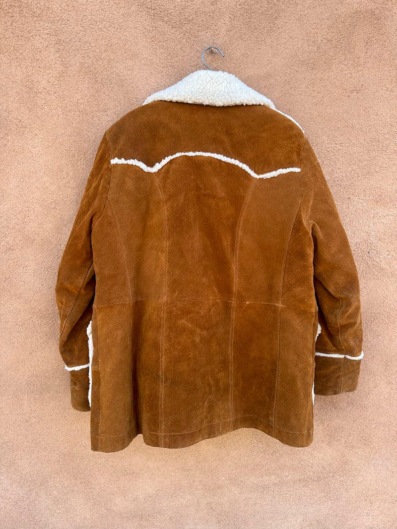 1970's Pioneer Wear Rancher's Faux Shearling Jacket, 44