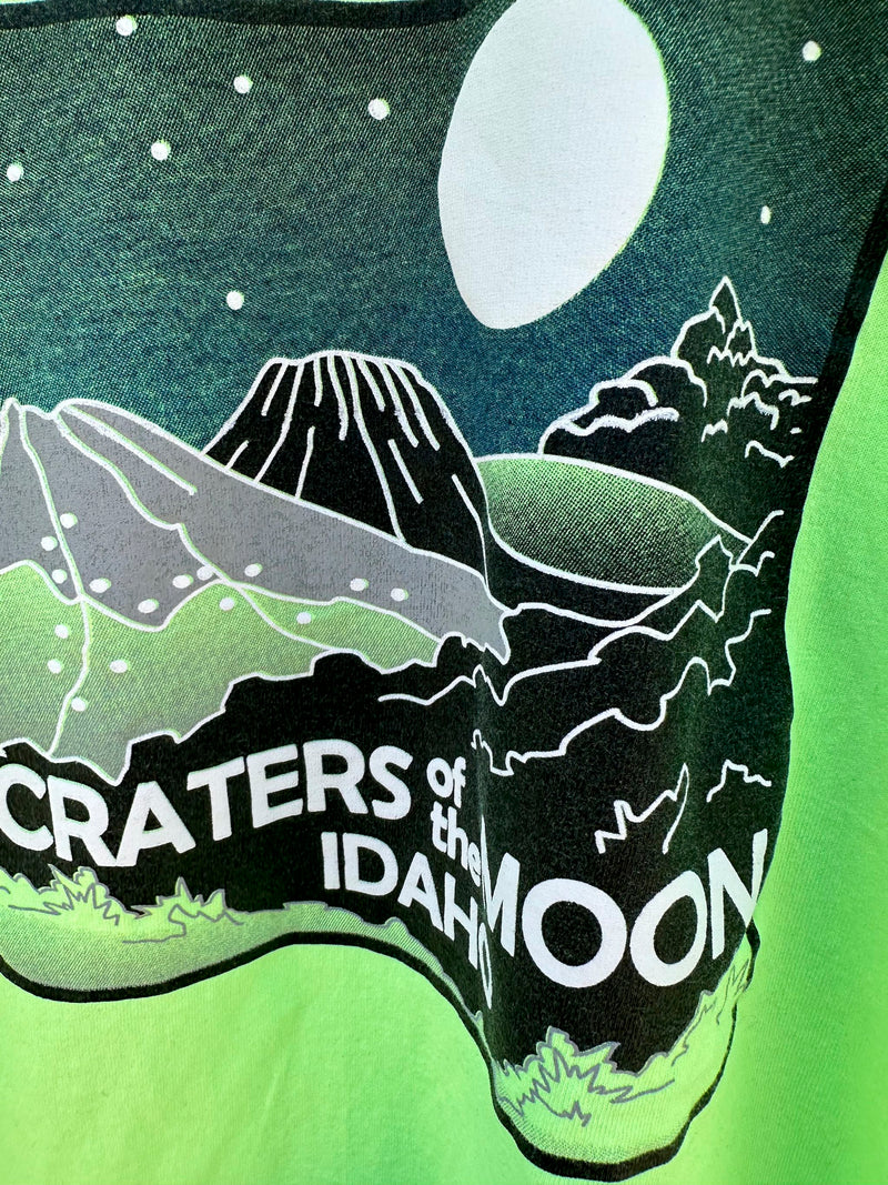 90's Neon Green Craters of the Moon Long Sleeve T-shirt