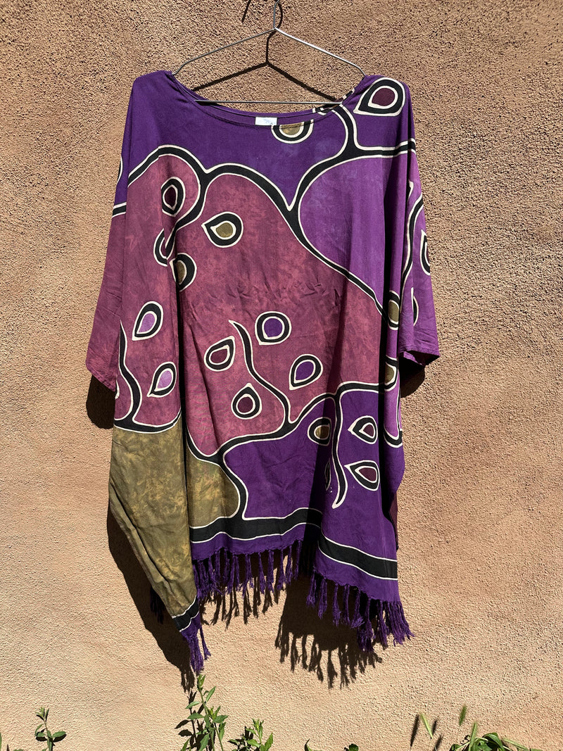 Colorful Rayon Light Poncho by Wrapsody