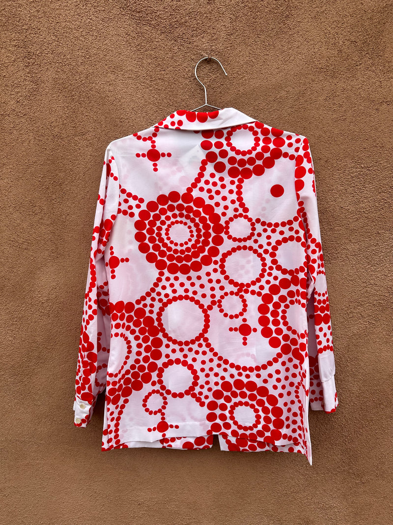 60's Mod Polka Dot Blouse by Pykettes