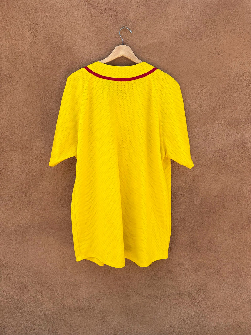 90's AND 1 Yellow & Red Baseball Style Jersey