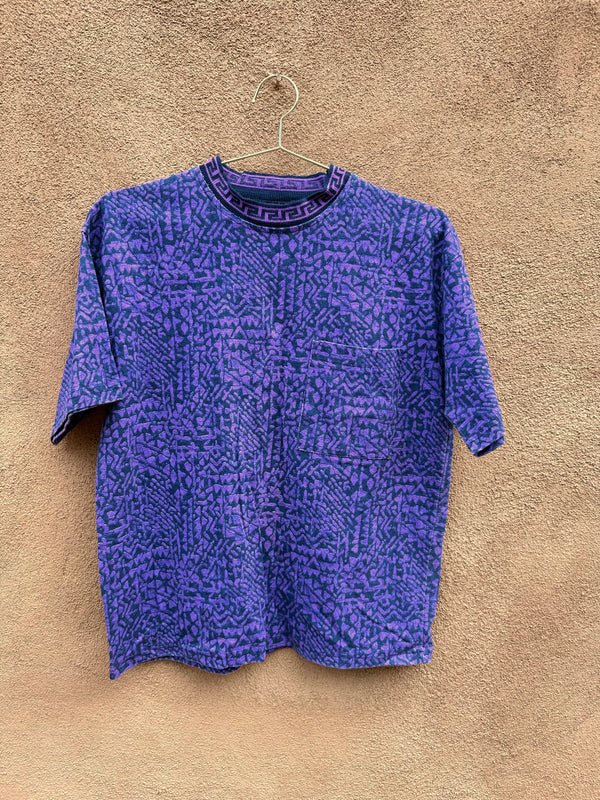 Purple 90's Tribal Pocket T-shirt